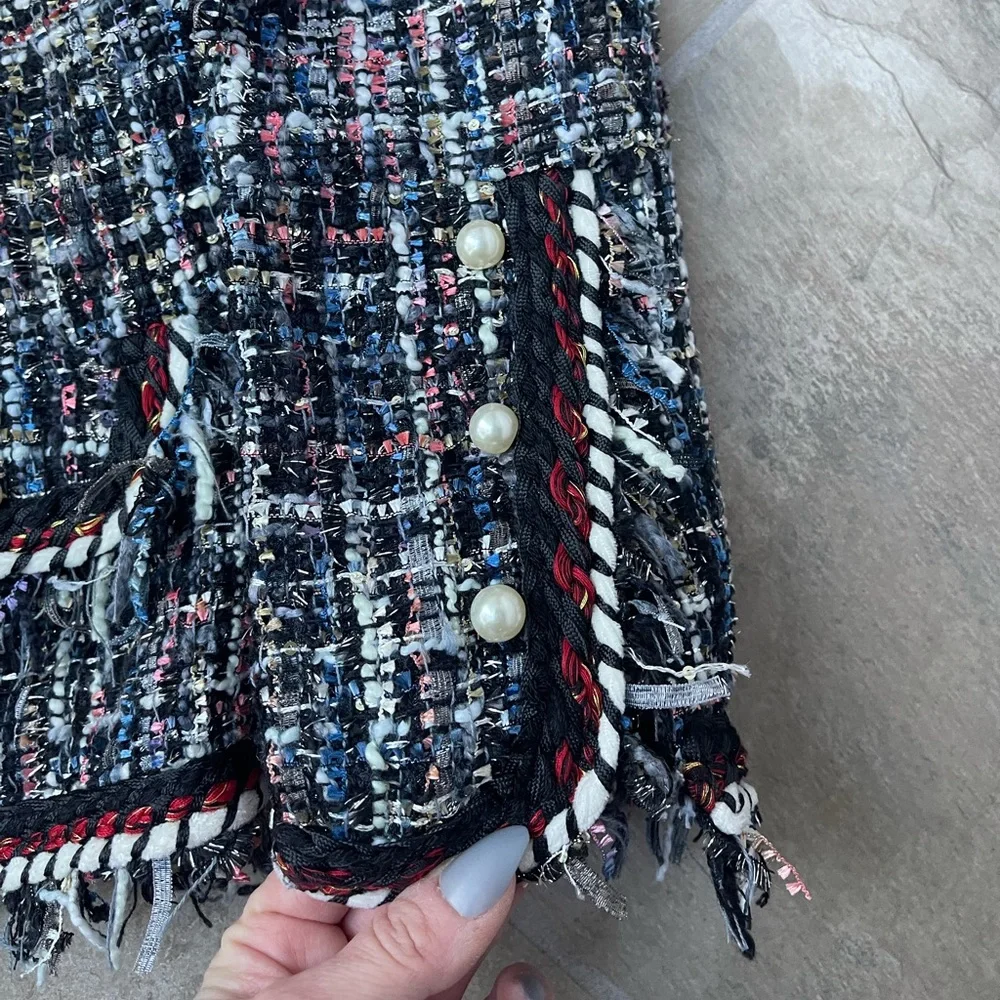 NWOT Chicwish blue tweed  jacket - Picture 7 of 7